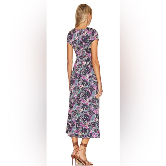 NWT House of Harlow 1960 x REVOLVE Marseille Maxi Dress in Black Paisley Multi - Picture 3 of 8